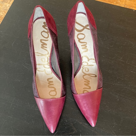 SAM EDELMAN Desiree pony hair and leather panel pumps - Picture 6 of 9